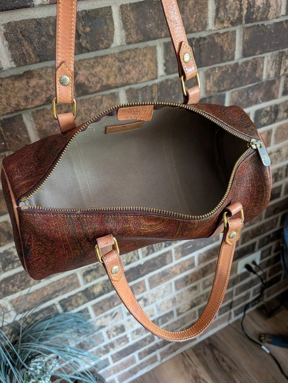 Etro Small Paisley Barrel Bag Vintage